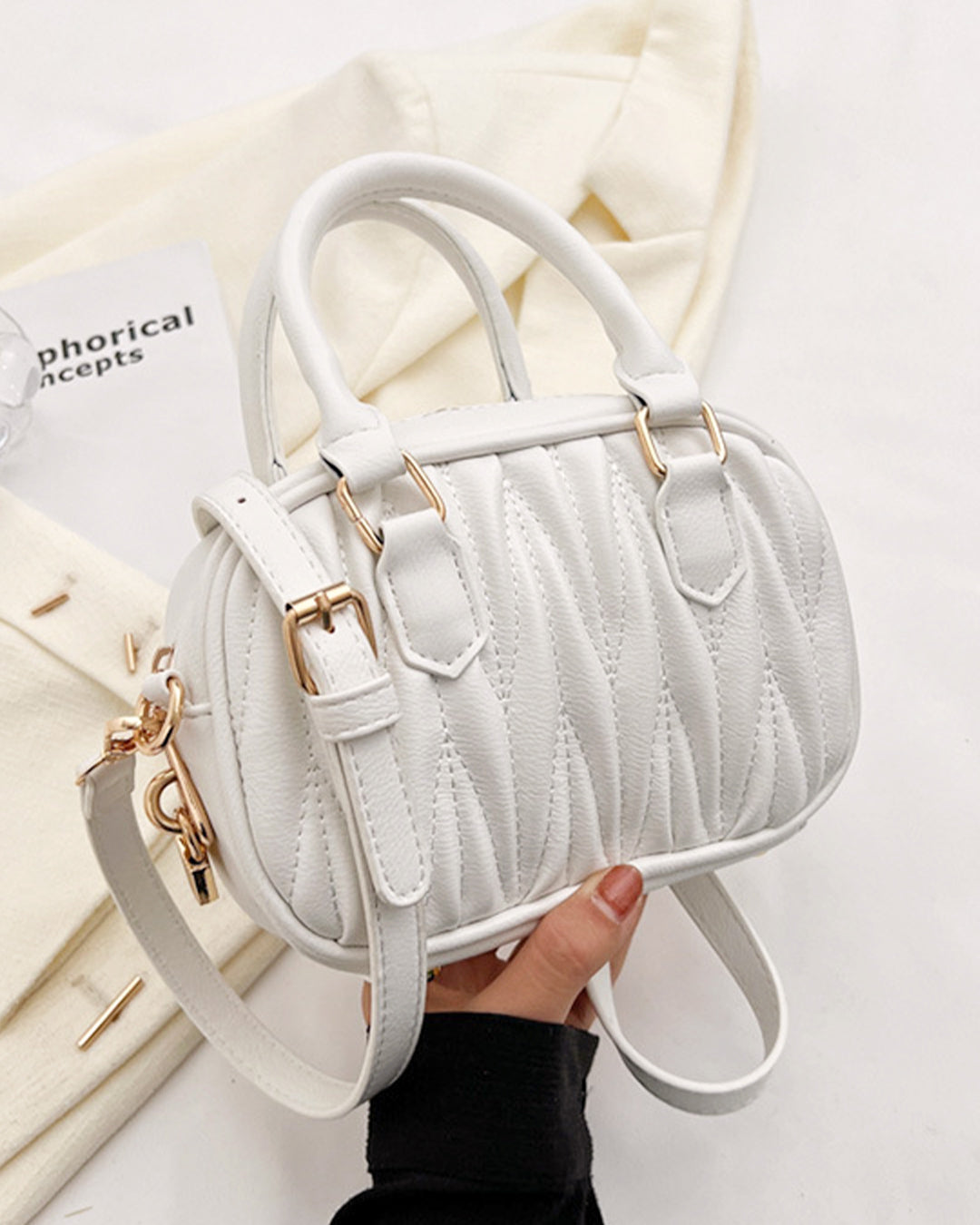 マトラッセスクエア型2wayバッグ PRCL906045