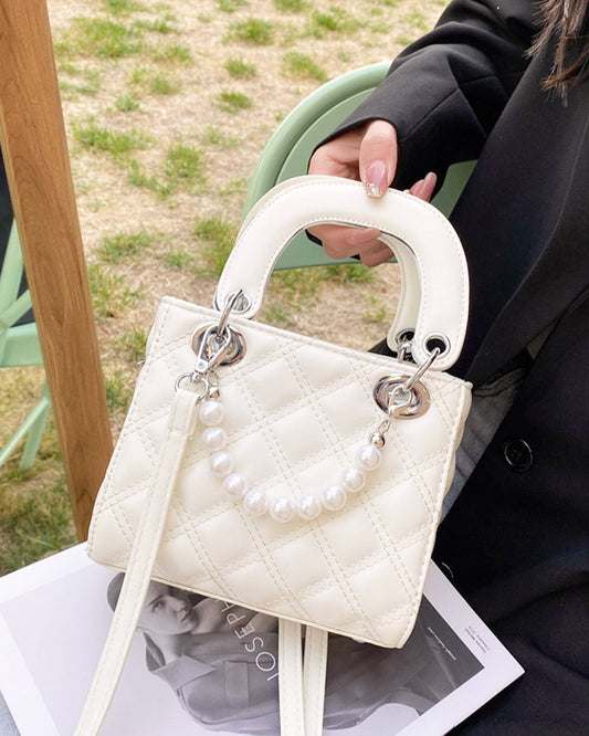 パールチェーンスクエアキルティングバッグ PRCL906074