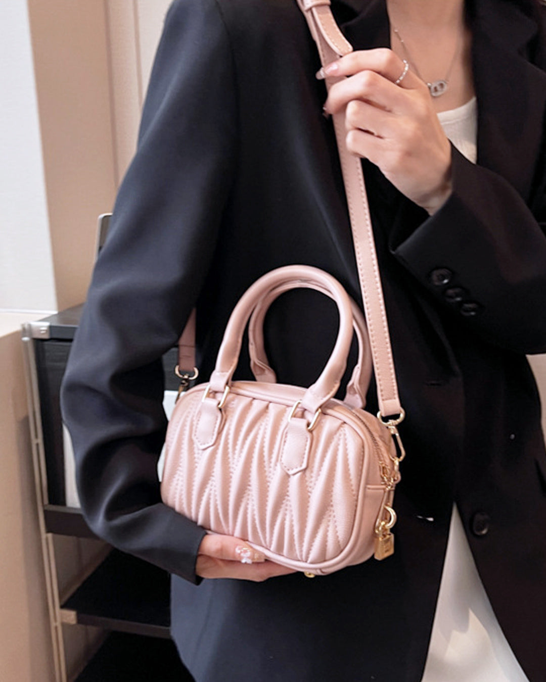 マトラッセスクエア型2wayバッグ PRCL906045